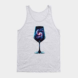 Wine Glass with Galaxy in it Wine Lover Tank Top